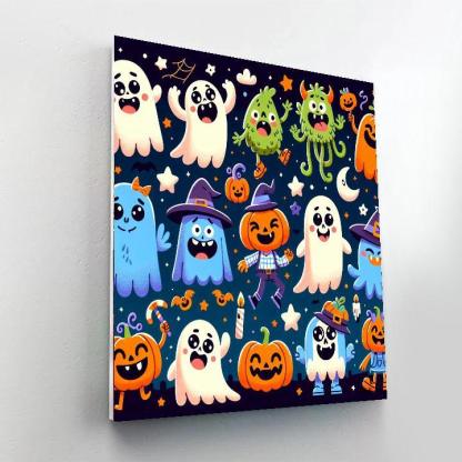 Silly Halloween Celebration Number Painting