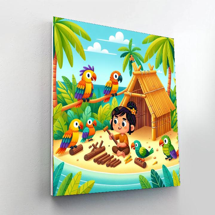 Island Castaway Adventure Paint By Number