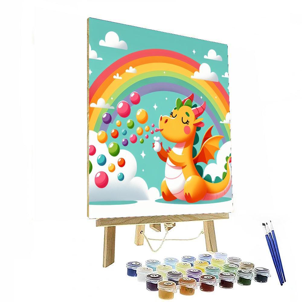 Bubbly Dragon Painting Number Kit