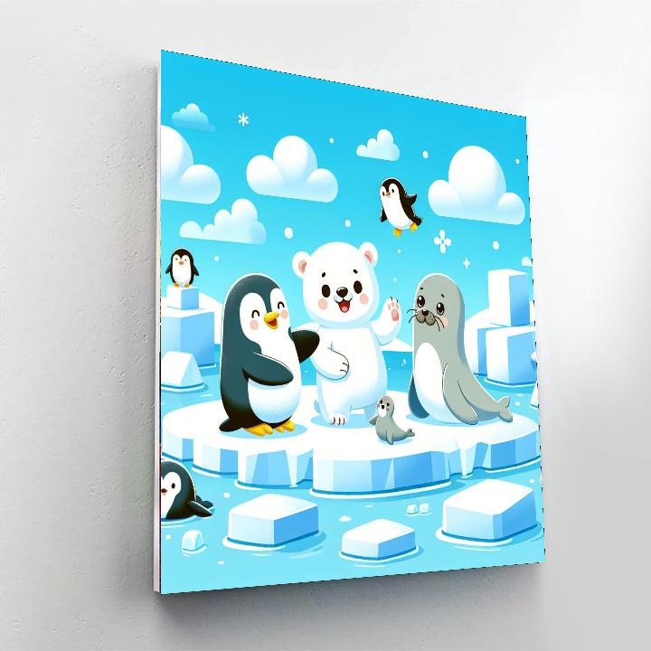 Snowy Arctic Expedition Paint By Numbers