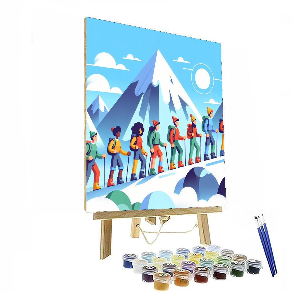 Adventurous Alpine Expedition Paint By Numbers Art