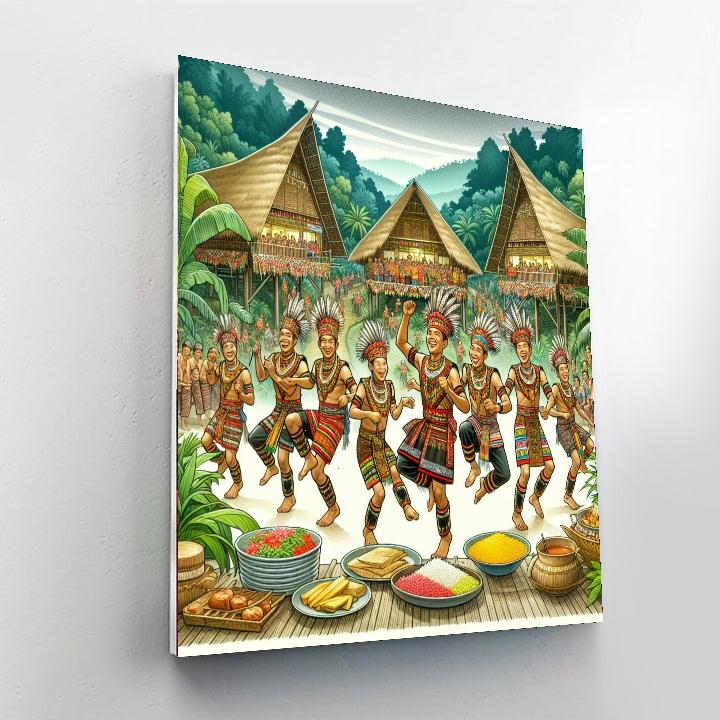 Gawai Dayak - Malaysia Numbered Painting Kits