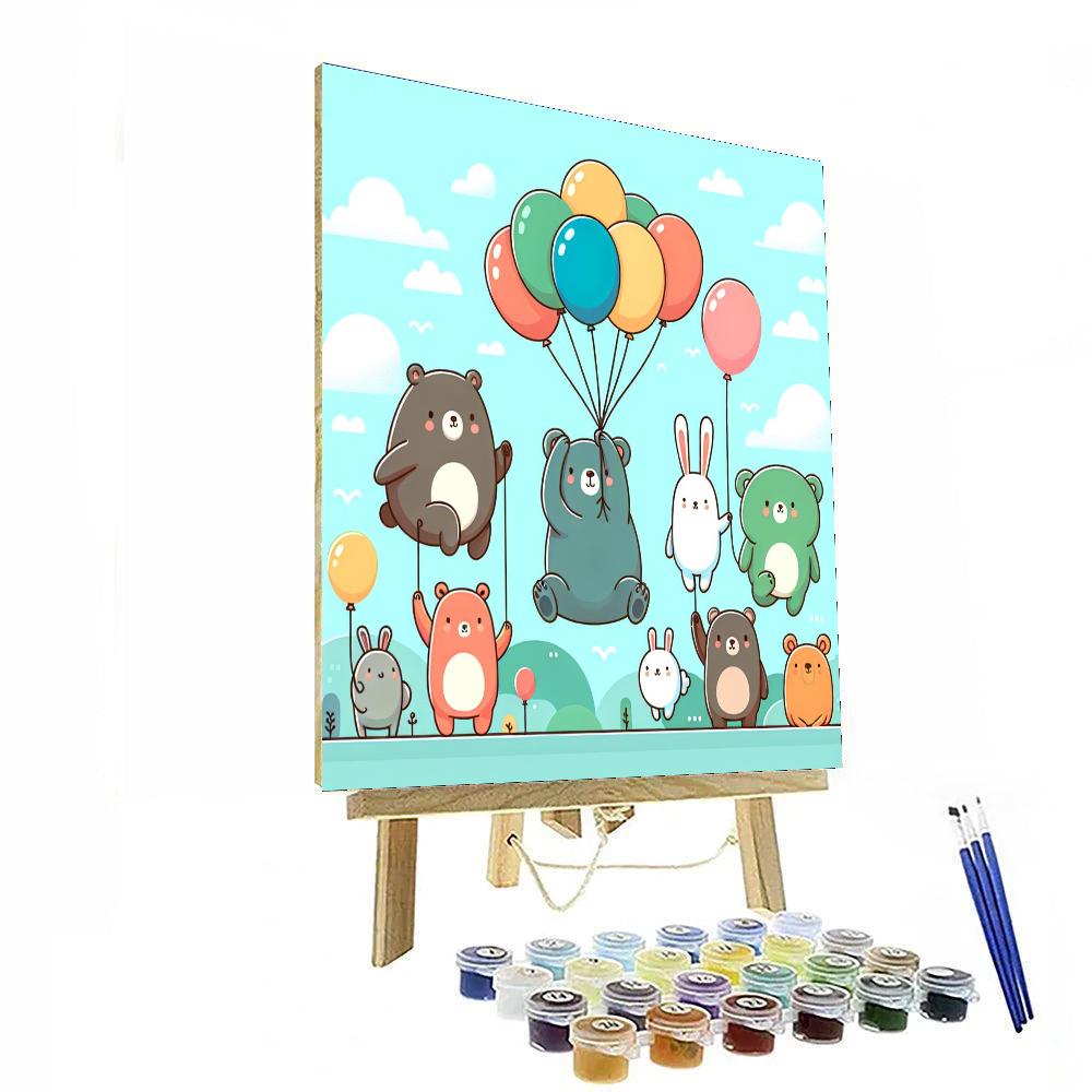 Floating Balloon Adventure Painting By Numbers Kit