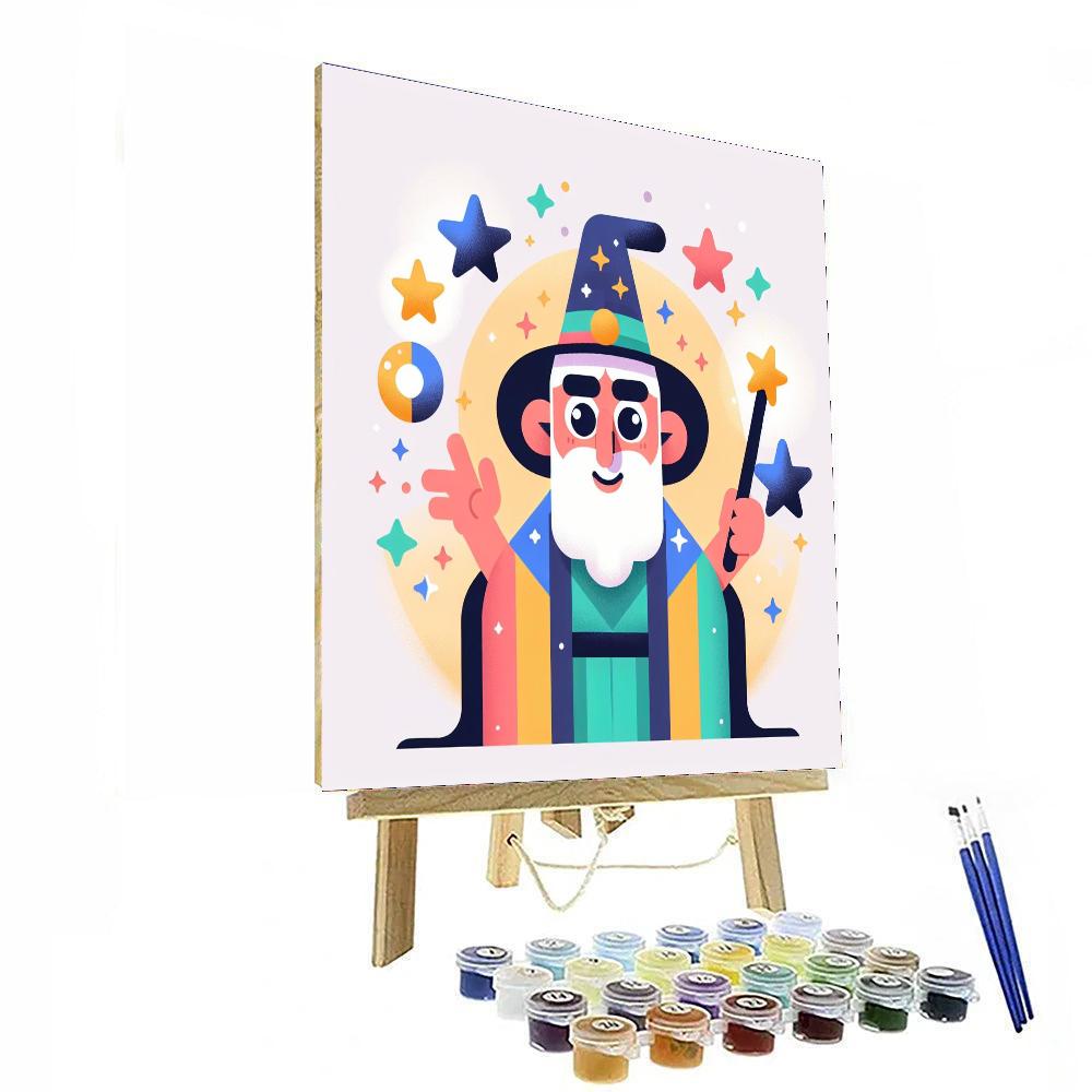 Witty Wizard Paint By Numbers Art