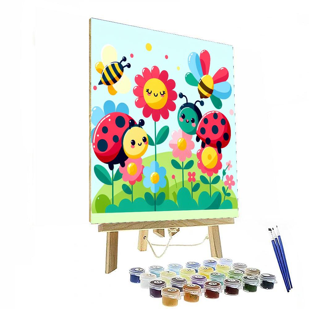 Lively Garden Critters Number Painting