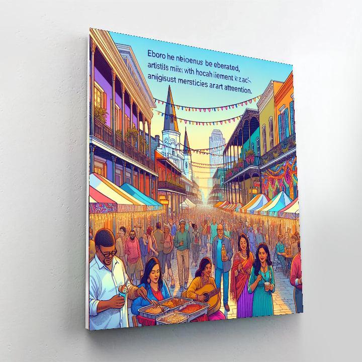 Bourbon Street Festival - Usa Painting By Numbers Kit