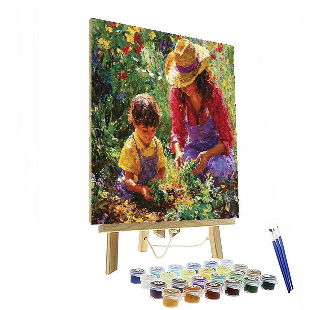 A Mother's Garden Of Memories Painting Number Kit