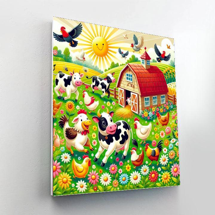 Delightful Farmyard Fun Paint By Color