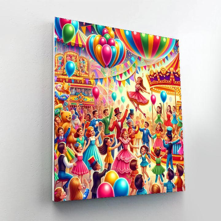 Charming Carnival Festival Number Painting