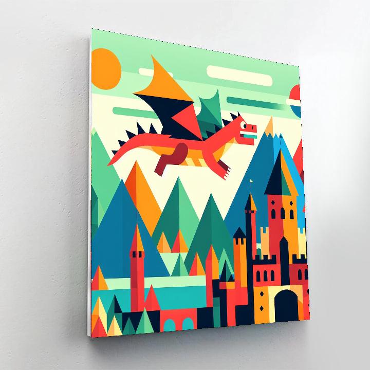 Dragon's Enclave Paint By Numbers Art