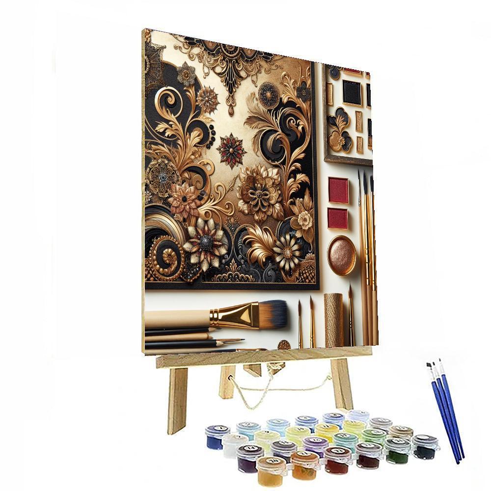 Gustav Klimt's Golden Elegance Paint By Numbers