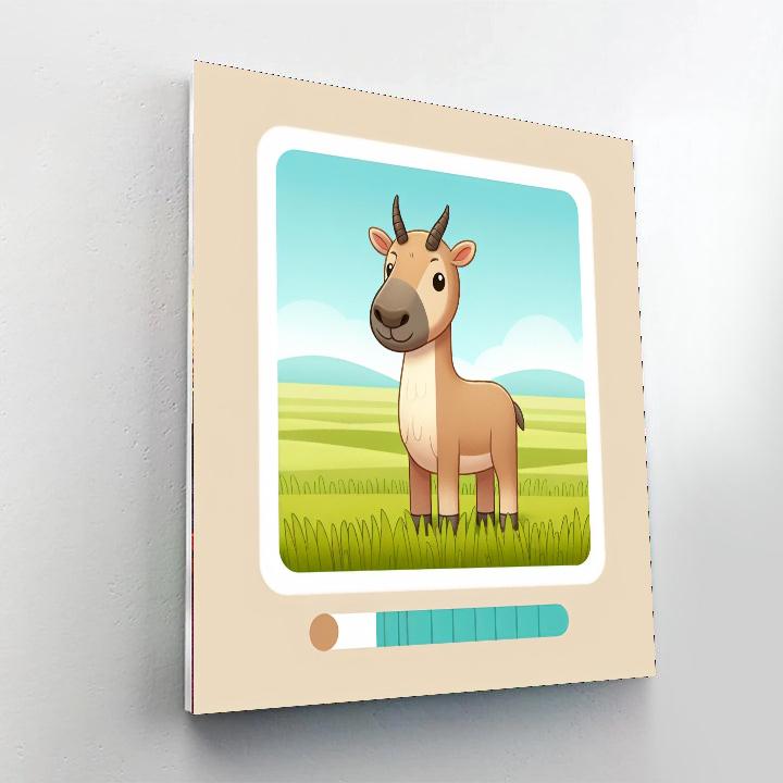 Silly Saiga Paint By Numbers Art