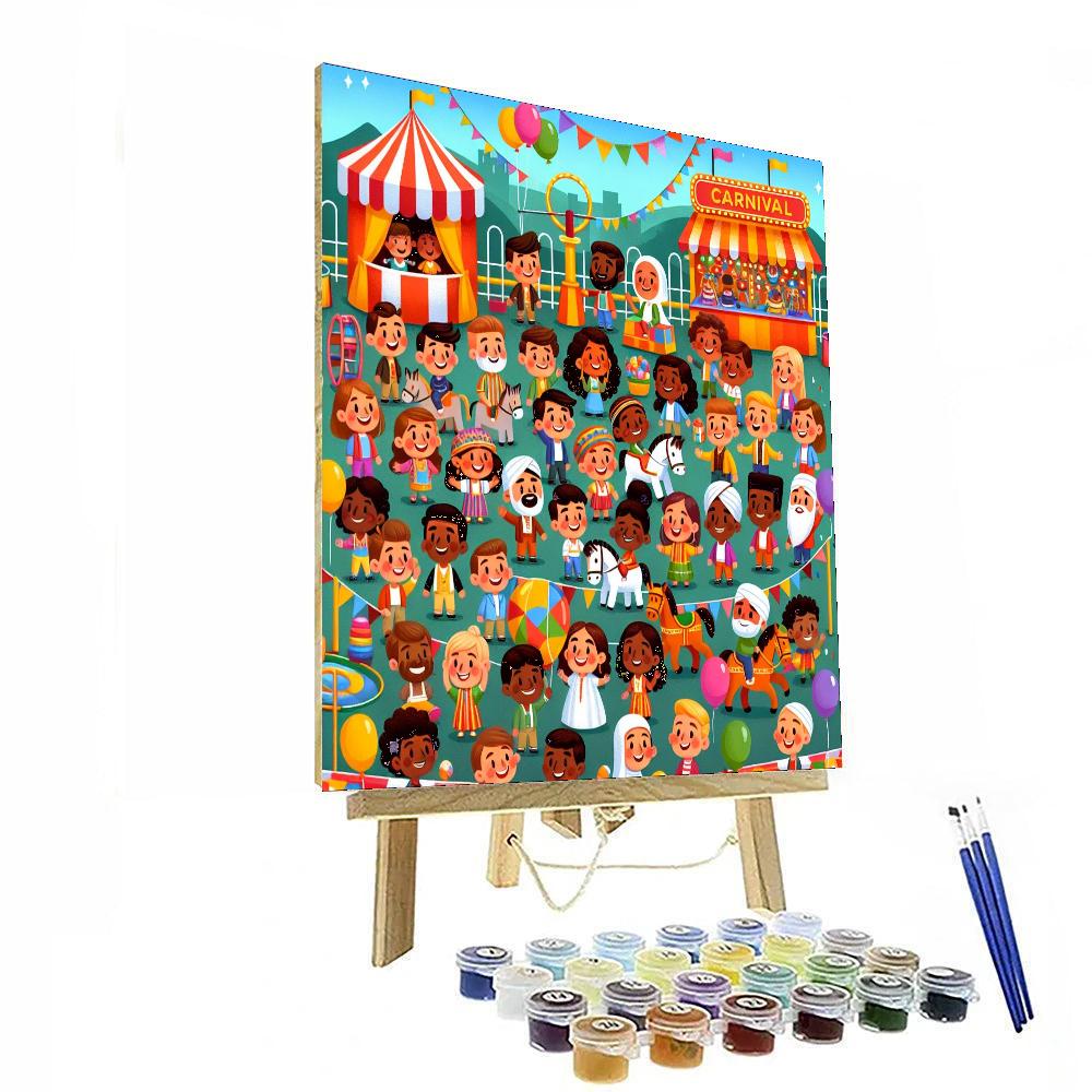 Cheery Carnival Fun Paint By Numbers Art