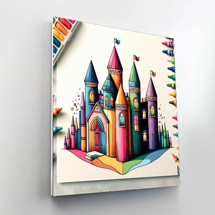 Charming Crayon Castle Number Painting