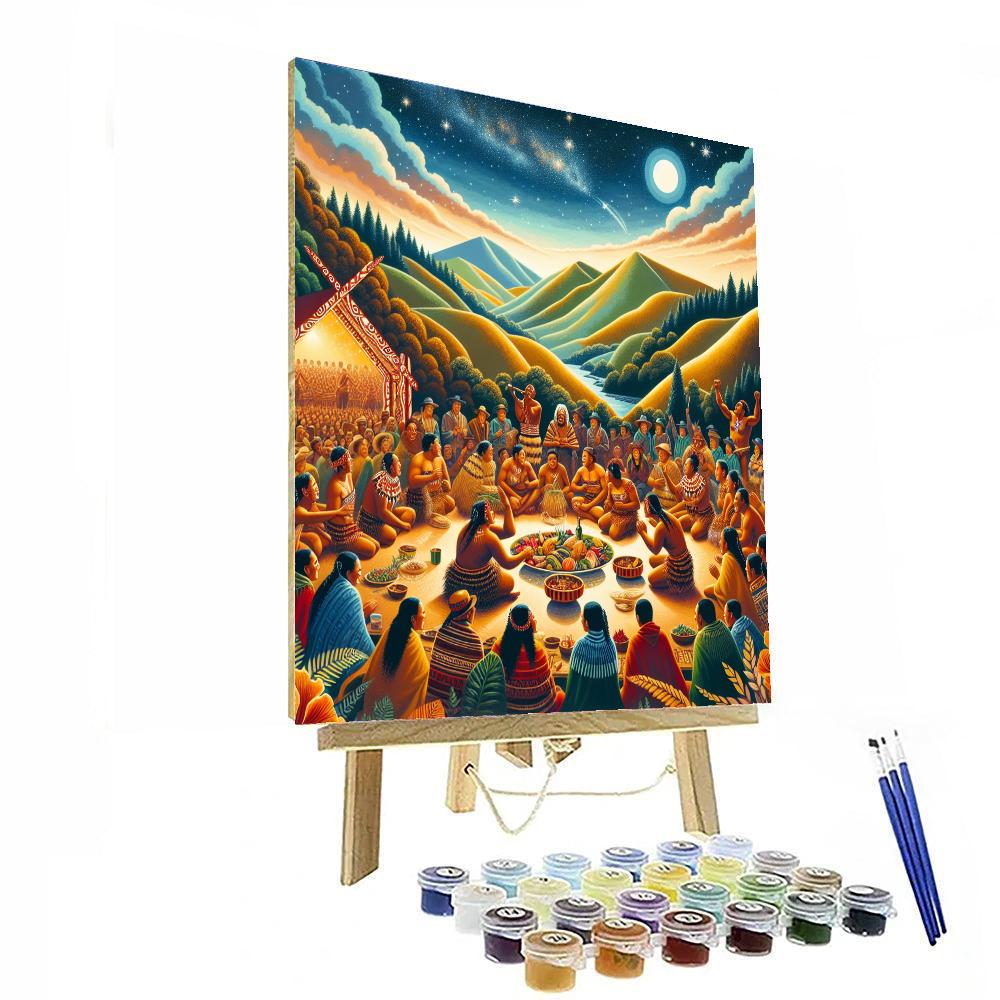 Maori New Year Matariki Festival - New Zealand Numbered Painting Kits