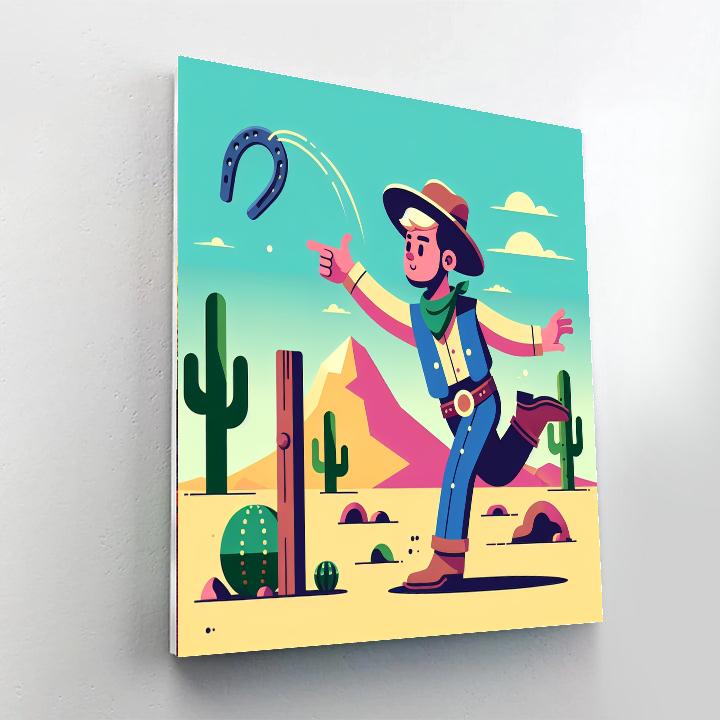 Wild West Horseshoe Toss Paint By Numbers Kits