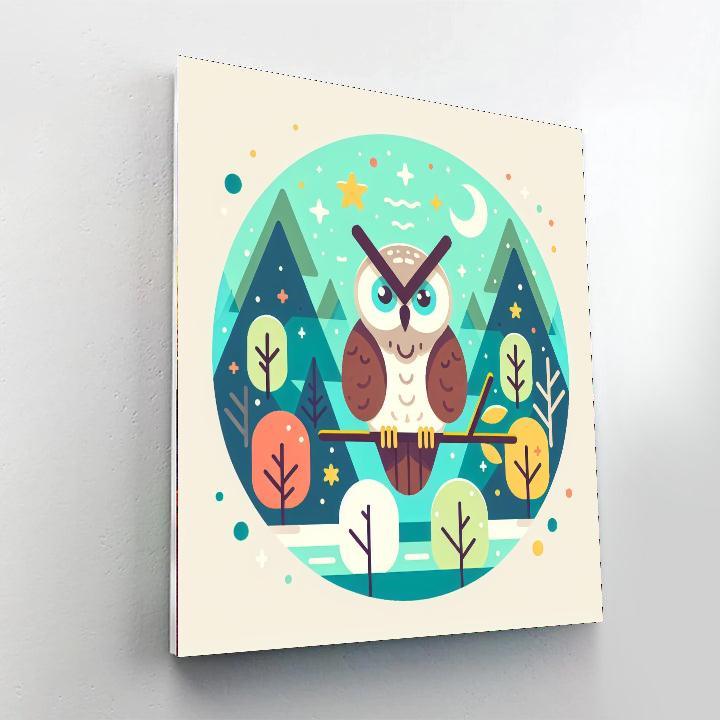 Forest Guardians Owl Painting By Numbers Kit