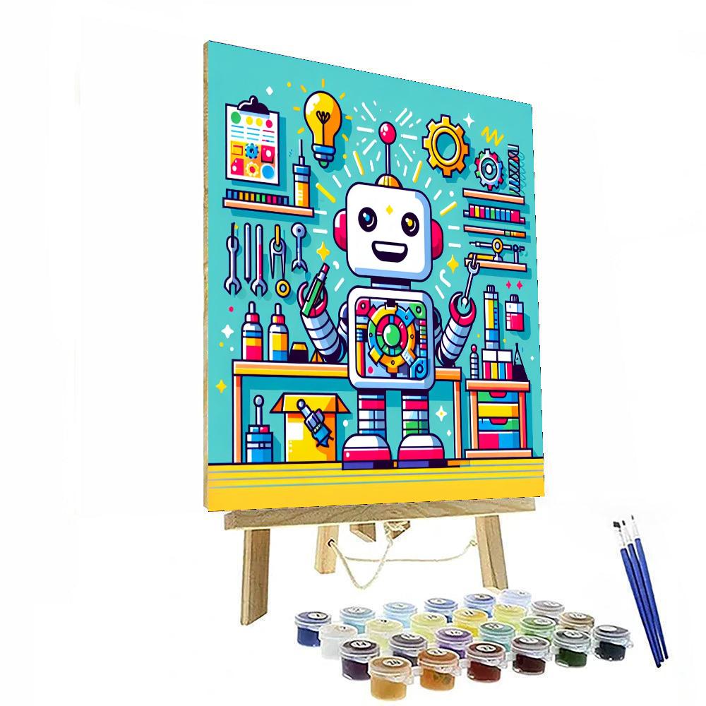 Robot Builder's Challenge Paint By Numbers Kits