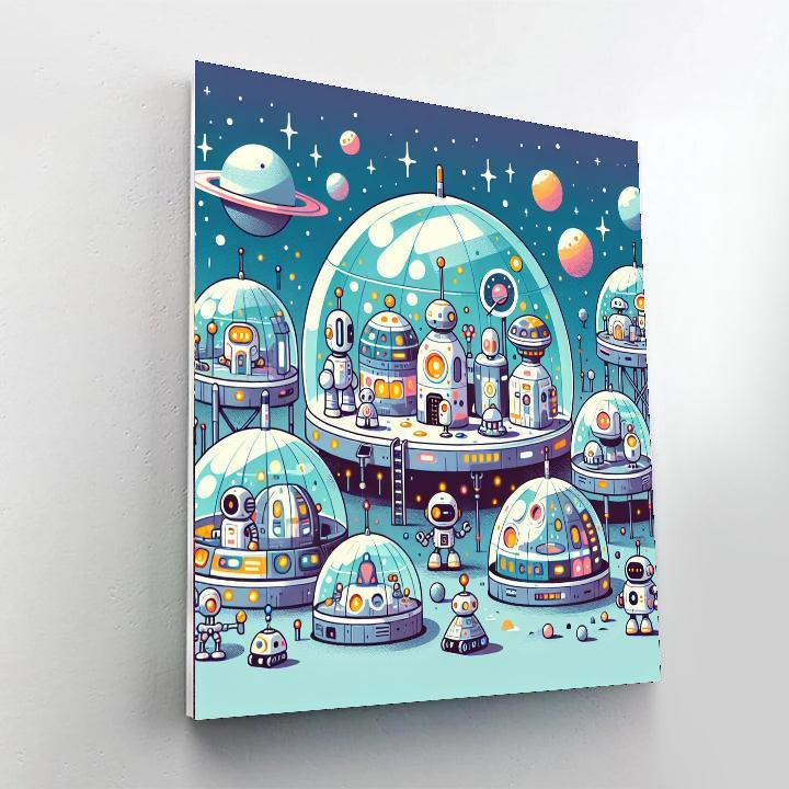 Space Colony Future Paint By Numbers Kits