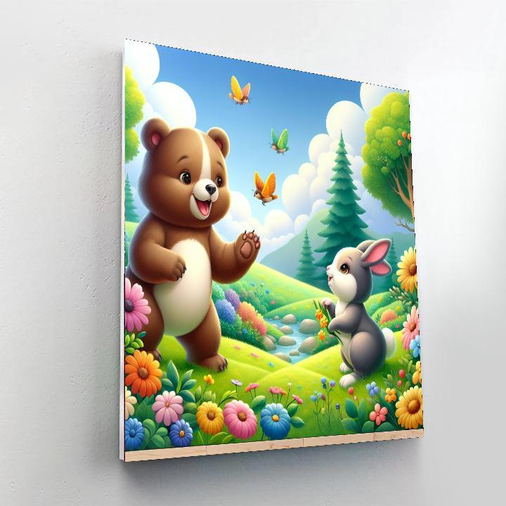Frolicking Friends Paint By Number