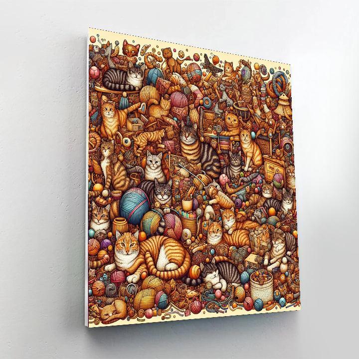 Cat's Whimsical World DIY Paint By Numbers