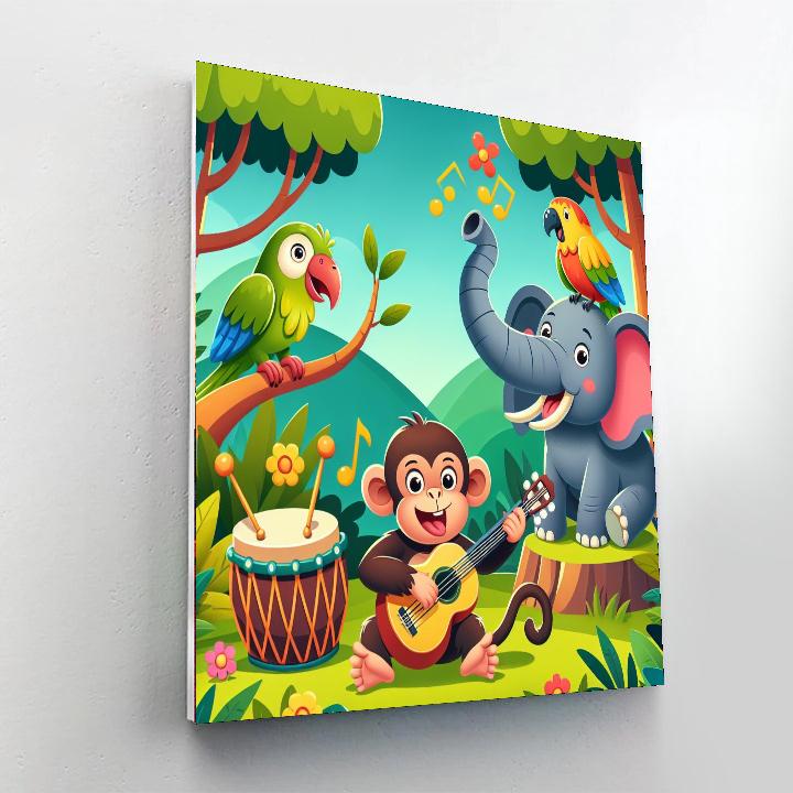 Funky Jungle Jam Paint By Numbers Art