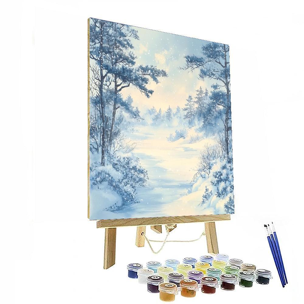 Utagawa Hiroshige Inspired The Silent Snowfall  Painting By Numbers Kit