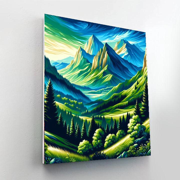 Radiant Mountain Retreat Paint By Color