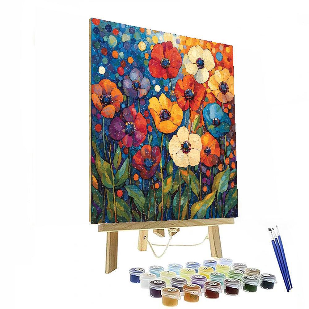 Georges Seurat Inspired Flowing Flora  Numbered Painting Kits