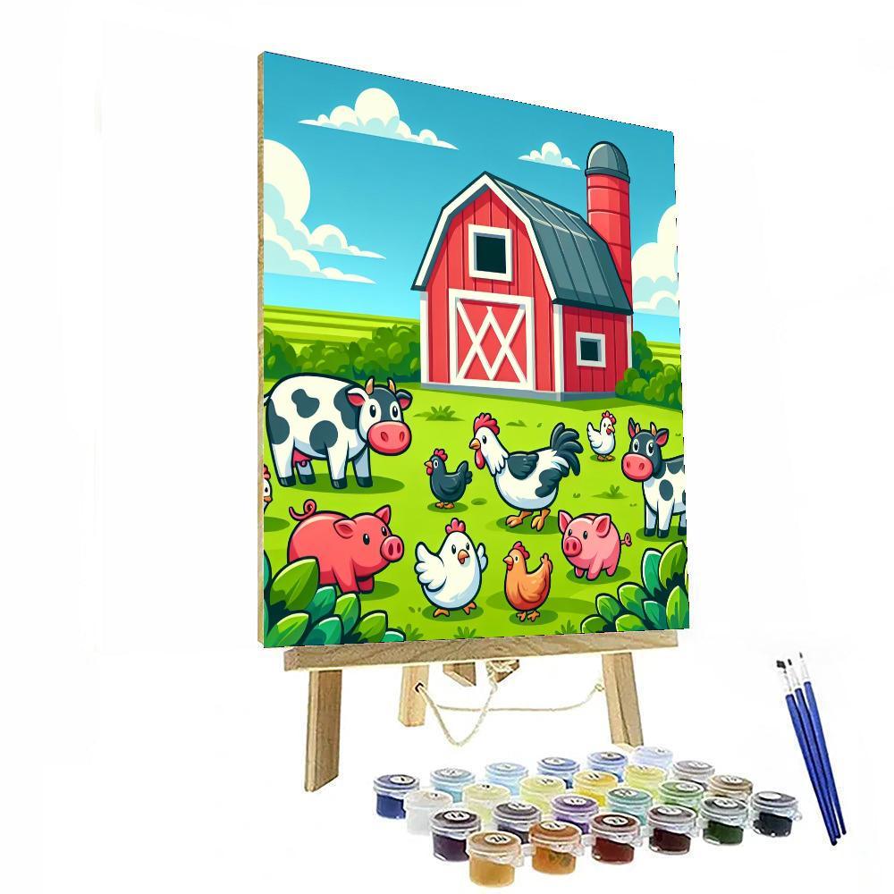 Sunny Farmyard Play DIY Paint By Numbers