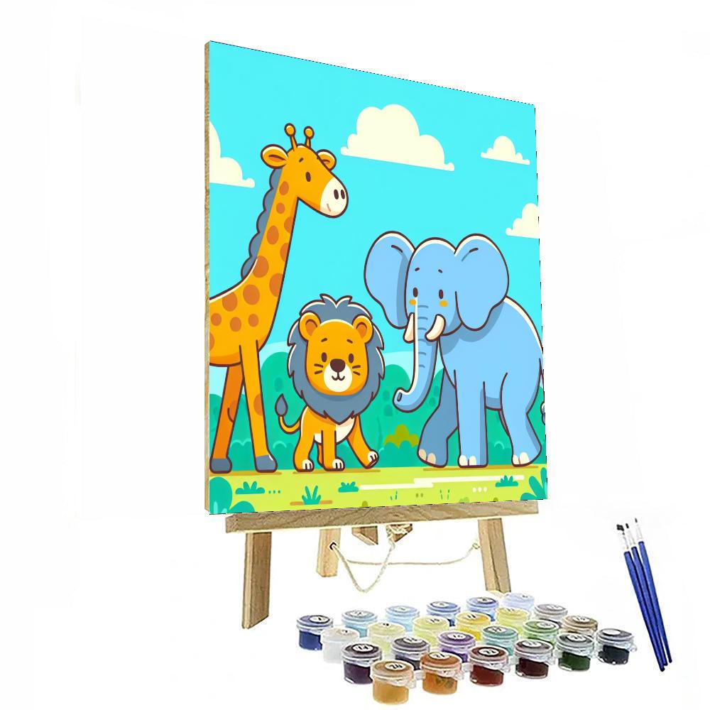 Historic Safari Adventure Paint By Numbers Art