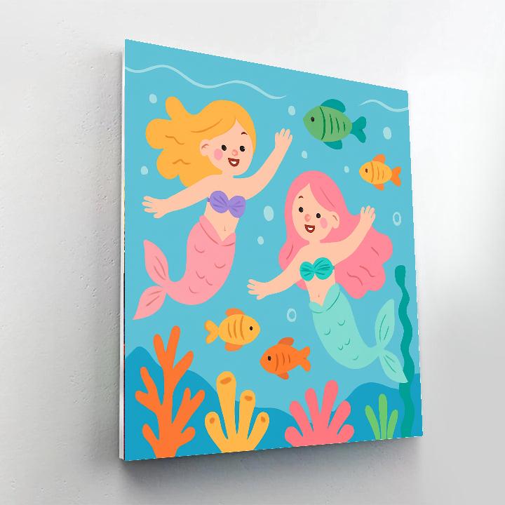 Joyful Mermaids Painting By Numbers Kit