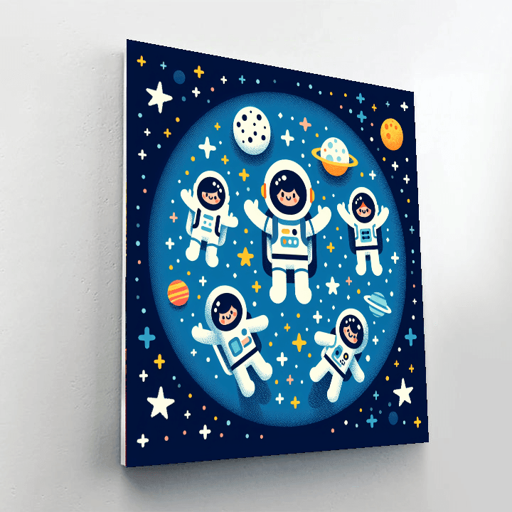 Astronauts' Galactic Journey Paint By Numbers