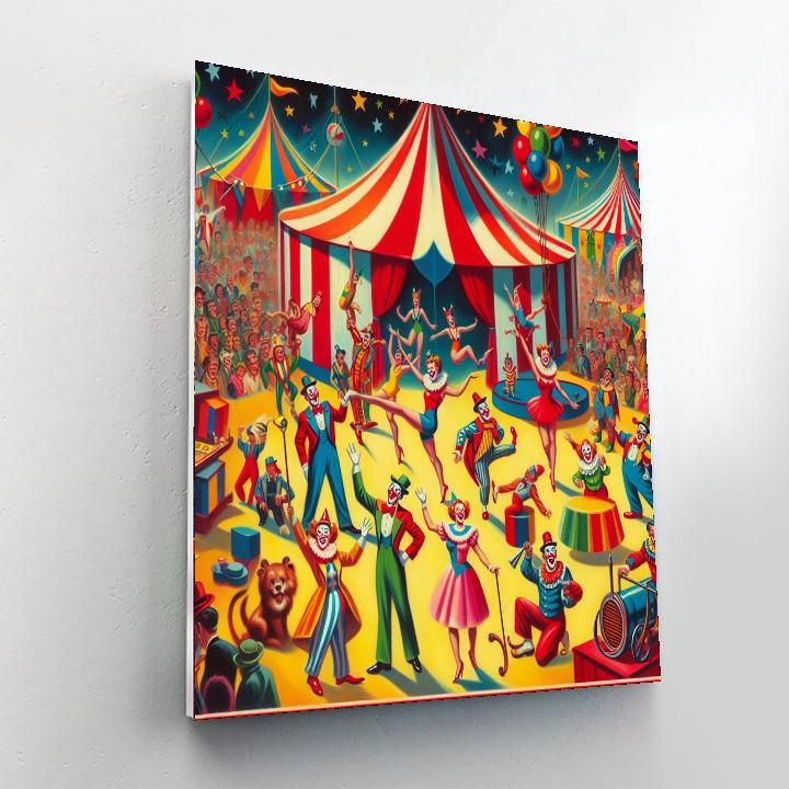 Retro Circus Fun DIY Paint By Numbers