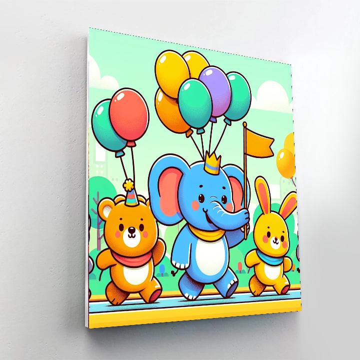 The Happy Animal Parade DIY Paint By Numbers