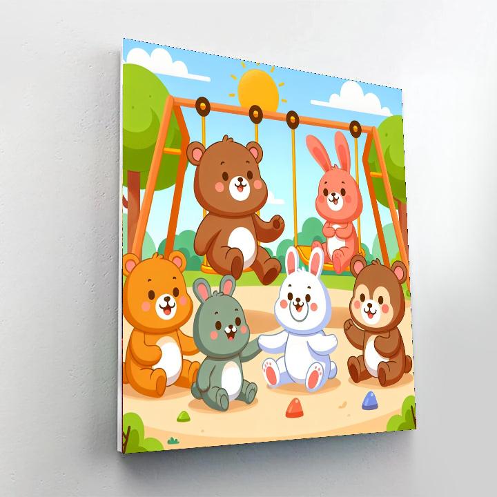 Sunny Animal Playground Paint By Number