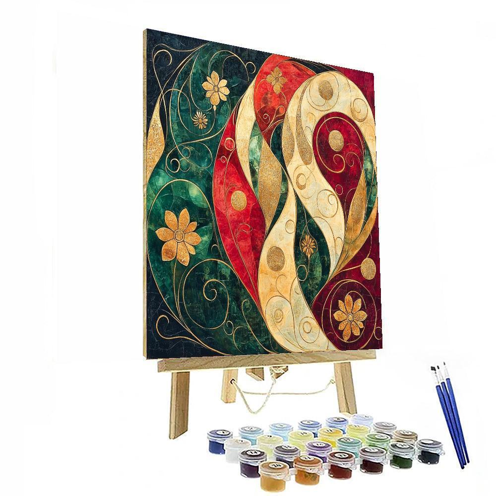 Gustav Klimt Inspired Abstract Connections  DIY Paint By Numbers