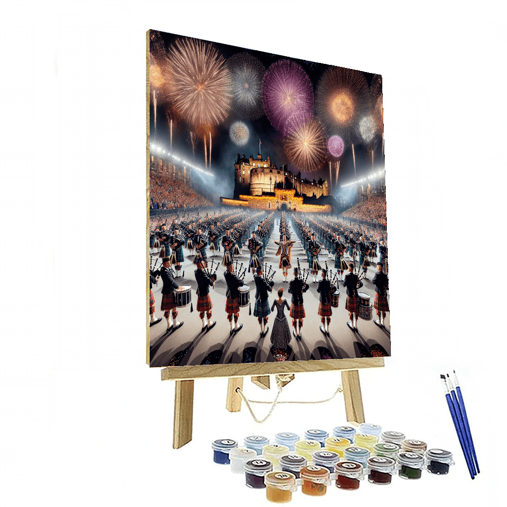 Edinburgh Military Tattoo - Edinburgh, Scotland Painting Number Kit