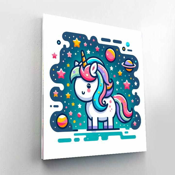 Space Unicorn Exploration Paint By Numbers Art