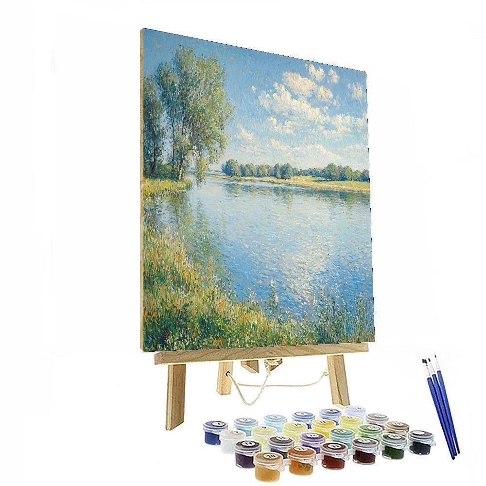 Alfred Sisley Inspired Quiet Lake Reflections  Paint By Numbers