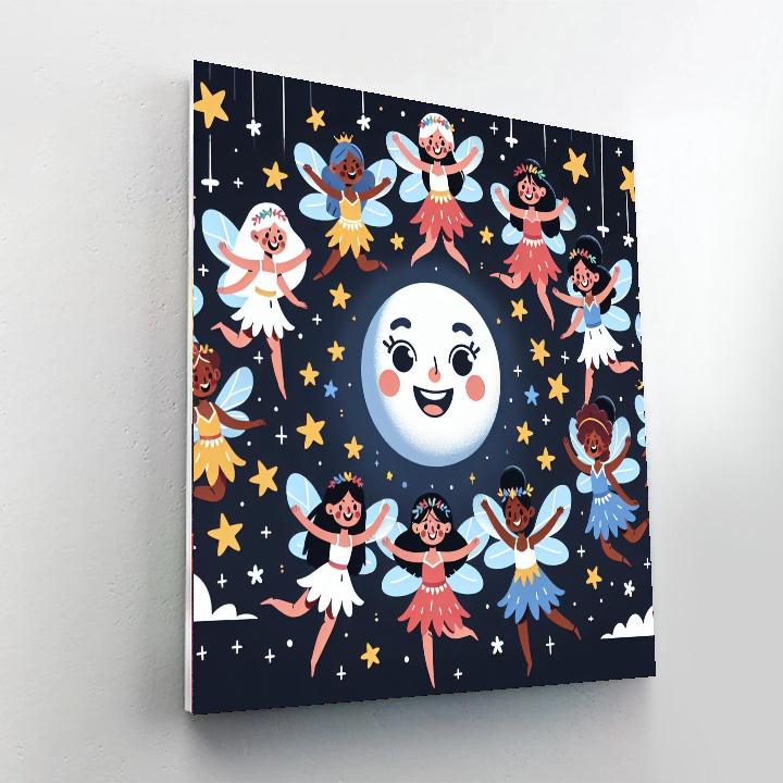 Starry Night Fairies Painting Number Kit