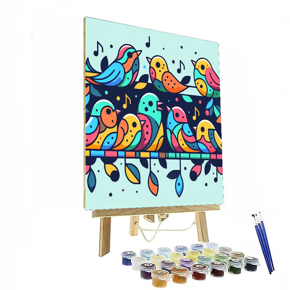 Musical Bird Serenade Numbered Painting Kits