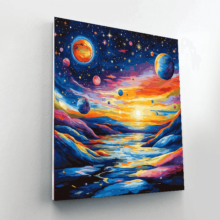 Wassily Kandinsky Inspired Futuristic Galactic Explorations  Paint By Number