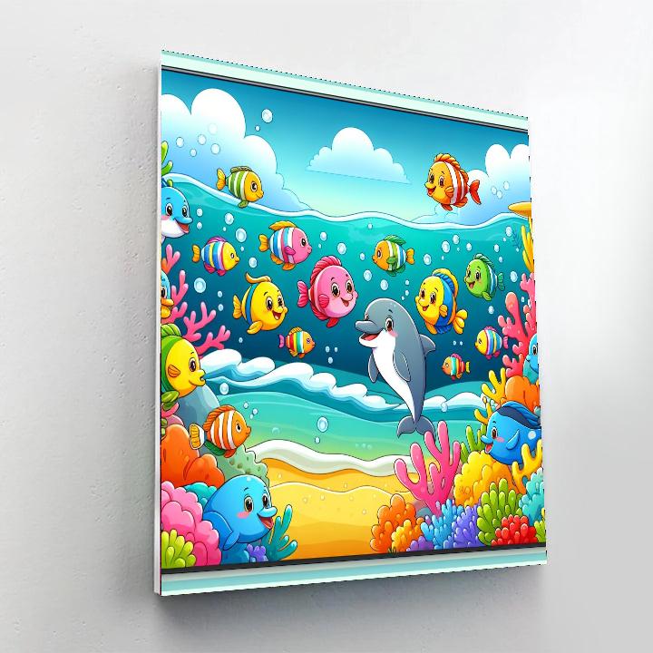 Underwater World Explorers Number Painting