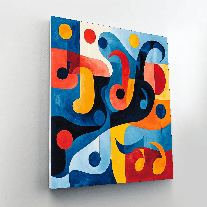 Henri Matisse Inspired Colorful Music Notes  Paint By Numbers Art