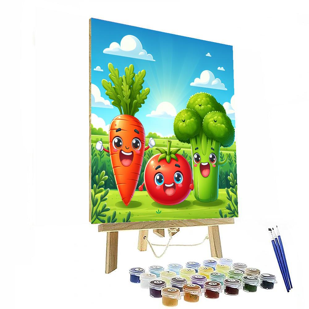 Silly Vegetable Characters Paint By Numbers Kits