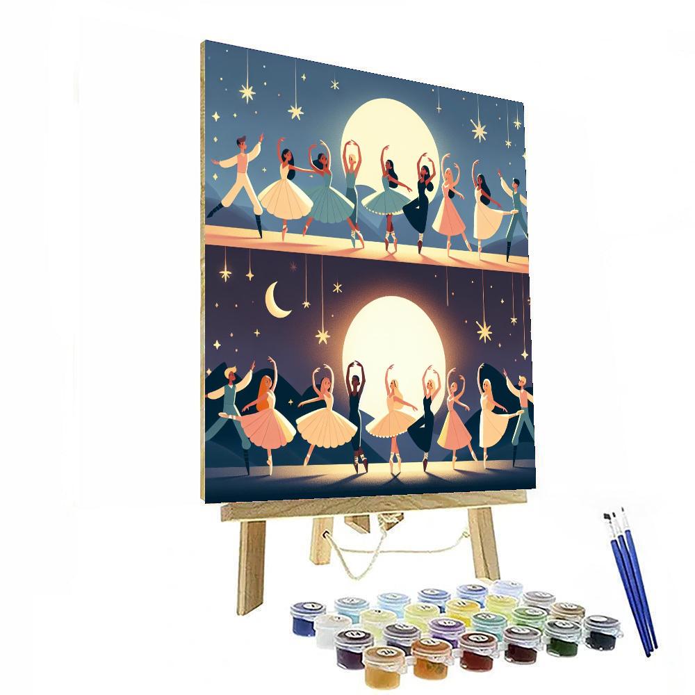 Magical Moonlight Ballet Number Painting