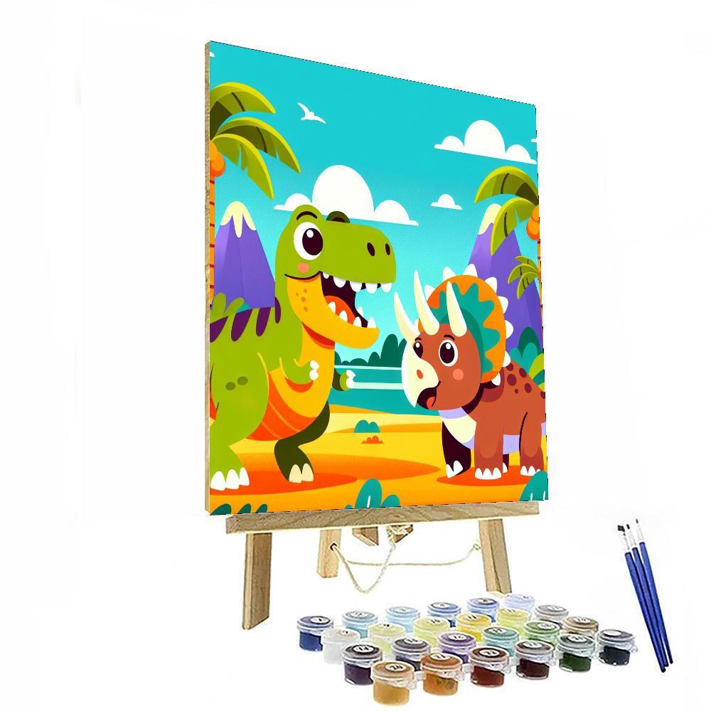 Dinosaur Jungle Expedition DIY Paint By Numbers