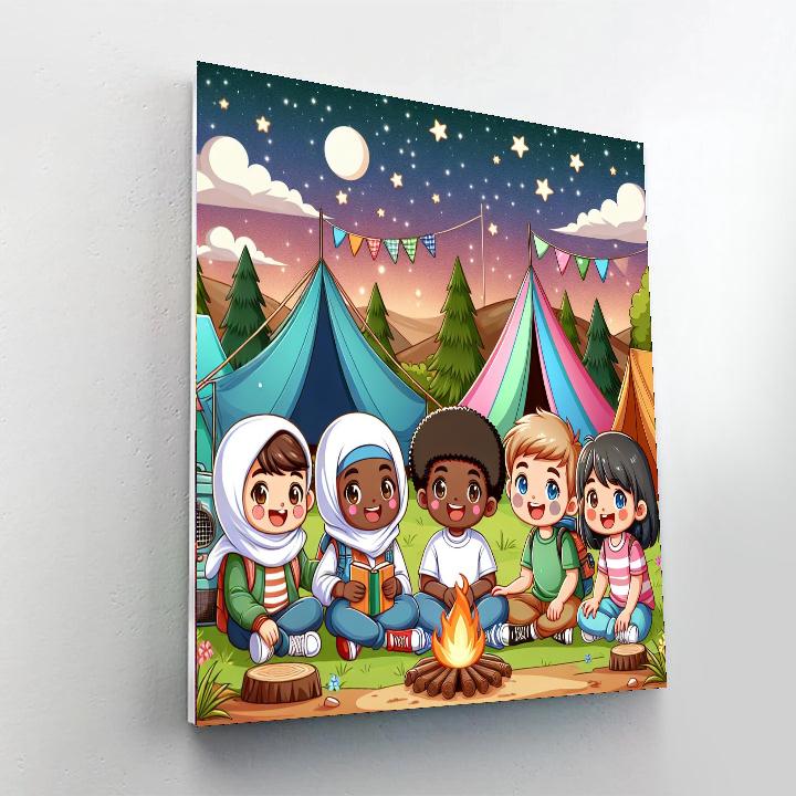 Starlight Sky Glamping Painting Number Kit