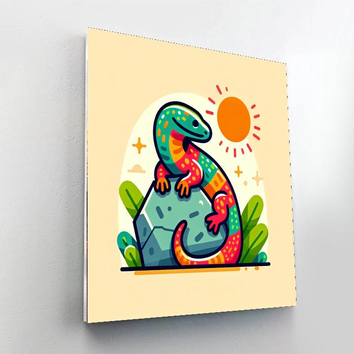 Funky Lizard Paint By Numbers